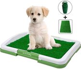 Pet Potty Hondentoilet kunstgras klein met 2 matten en clicker-zindelijkheidstraining-puppy training pets-47 x 35 x 7 cm