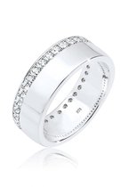 Elli Dames Ring 925 zilver Bandring steentje