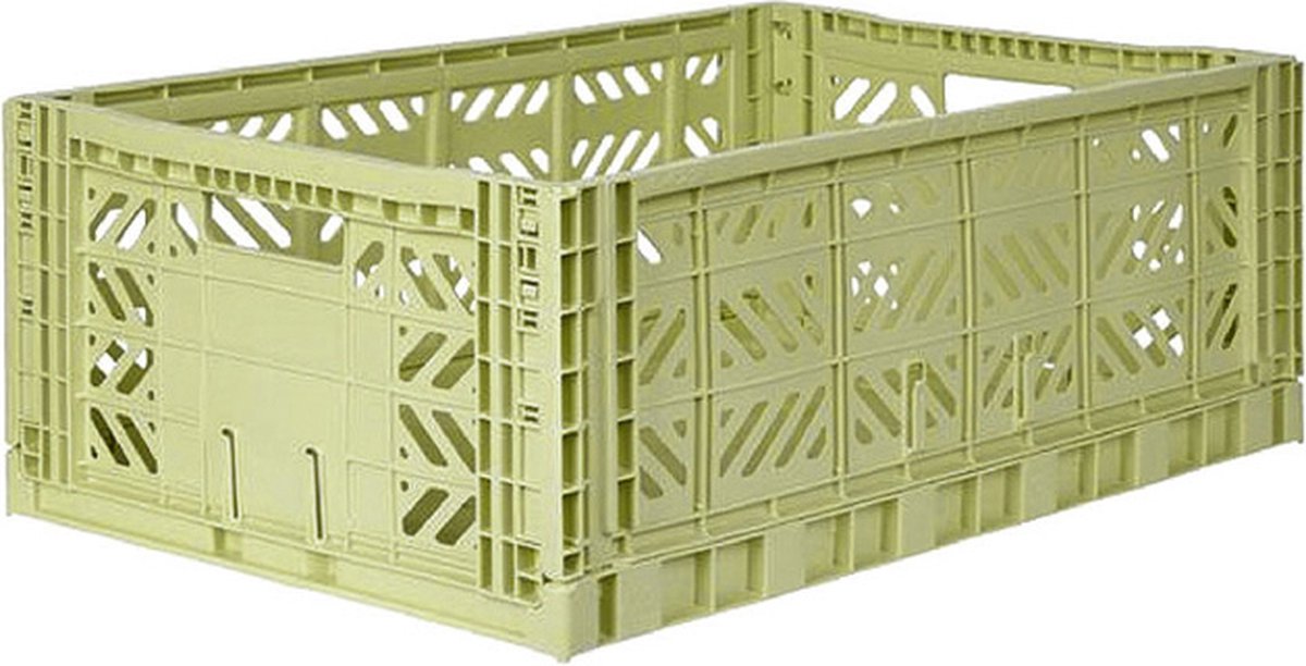 AyKasa Folding Crate Maxi Box - Lime Cream