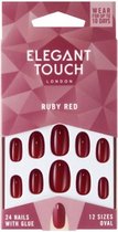 Elegant Touch Ruby Red Nails - Kunstnagels - Nagels - Press on nails - Plaknagels - Nepnagels - 24 stuks - Beste Kwaliteit