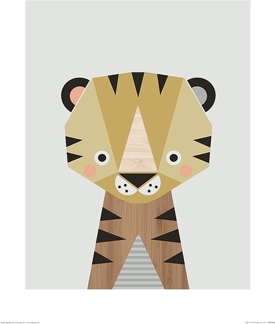 Little Design Haus Poster - Tijger - 50 X 40 Cm - Multicolor