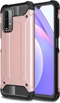 Xiaomi Poco M3/Redmi 9T Hoesje Shock Proof Hybride Back Cover Roze