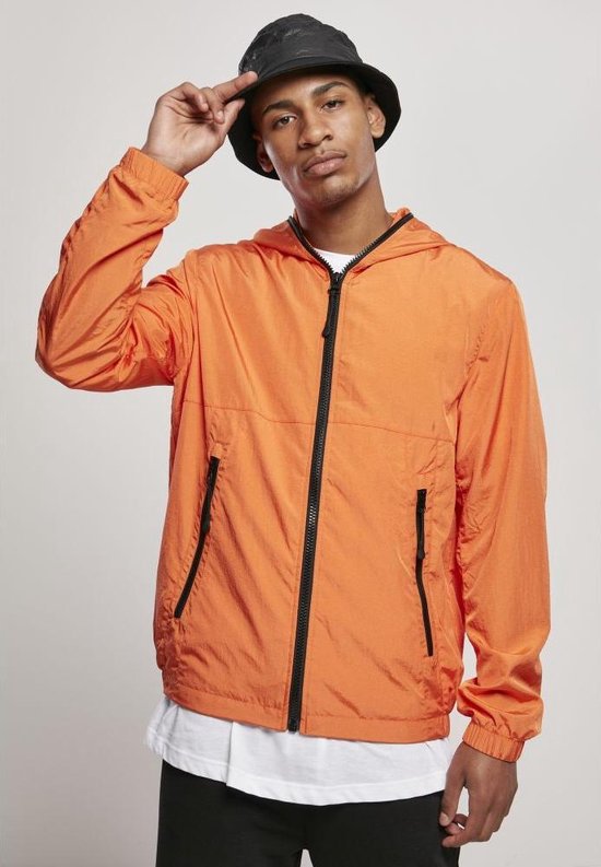 Urban Classics - Full Zip Nylon Crepe Jacket - XL - Oranje