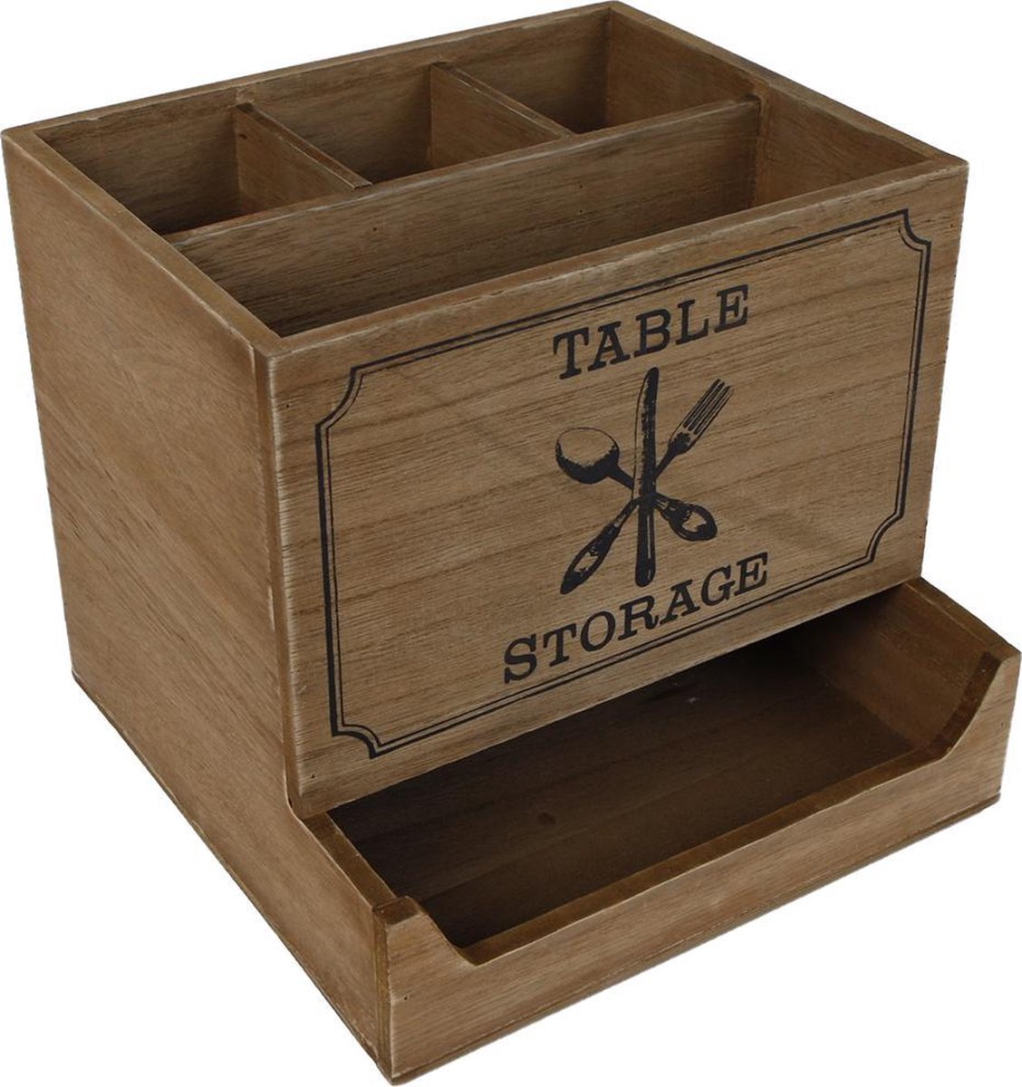 Bestekbak/Servethouder Kitchen Storage 19 Cm Hout Naturel