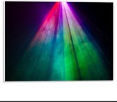 Forex - Regenboog Licht Strepen - 40x30cm Foto op Forex