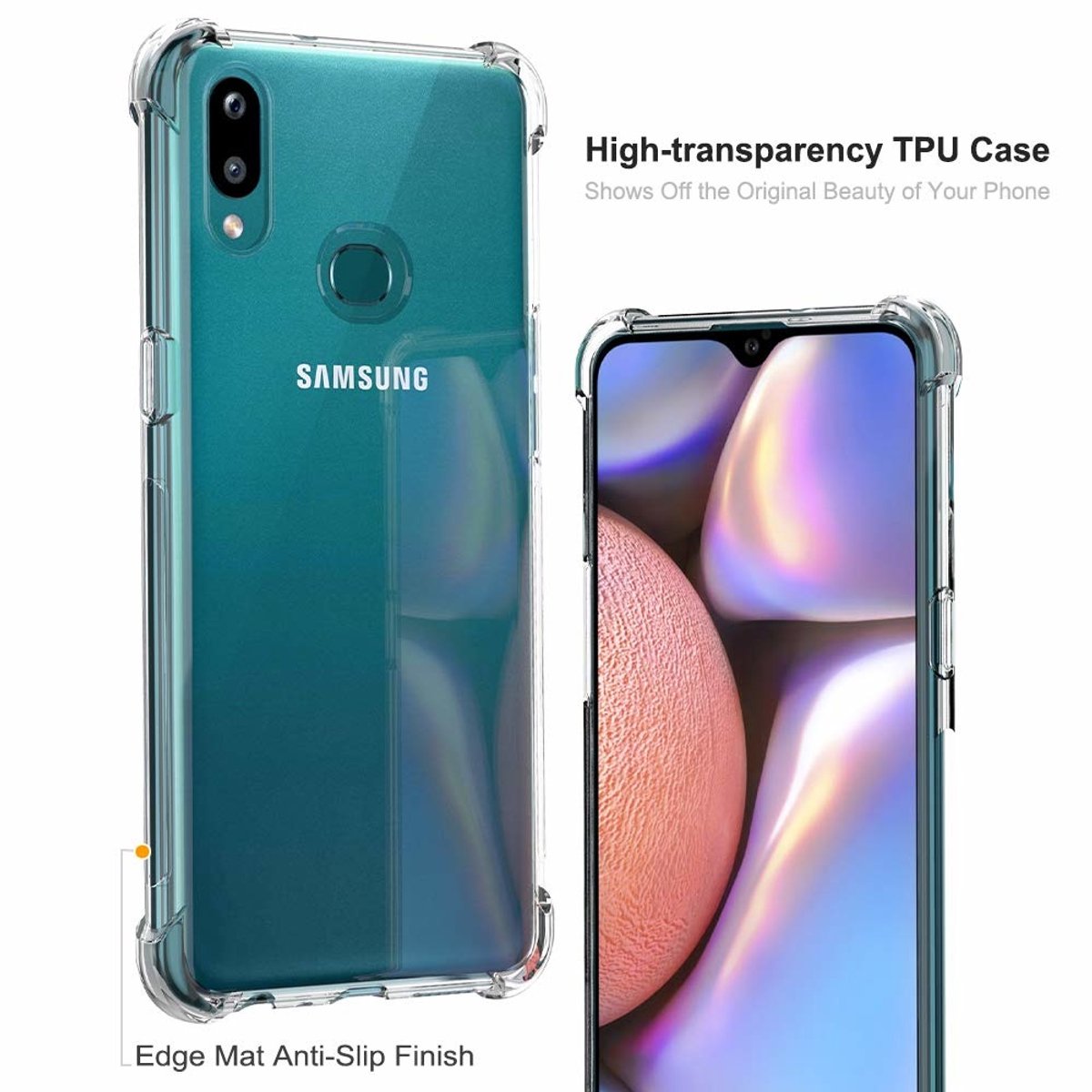 Samsung Galaxy A10s Anti Shock Hoesje -Transparant - van Bixb