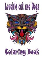 Lovable cat and Dogs Coloring Book