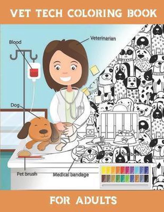 vet tech coloring book for adults, Jawad Haven Alex 9798696438597