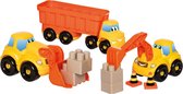 Ecoiffier Abrick bouwvoertuigen set - Constructiespeelgoed - Kinderen - Vrachtwagen - Multikleur