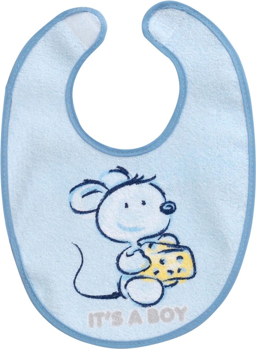 Goedkoopste Interbaby Slabbetje Junior 20 X 30 Cm Katoen Lichtblauw