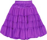Luxe Petticoat - Paars - 2 Laags - Carnavalskleding - One Size - Volwassen Maat