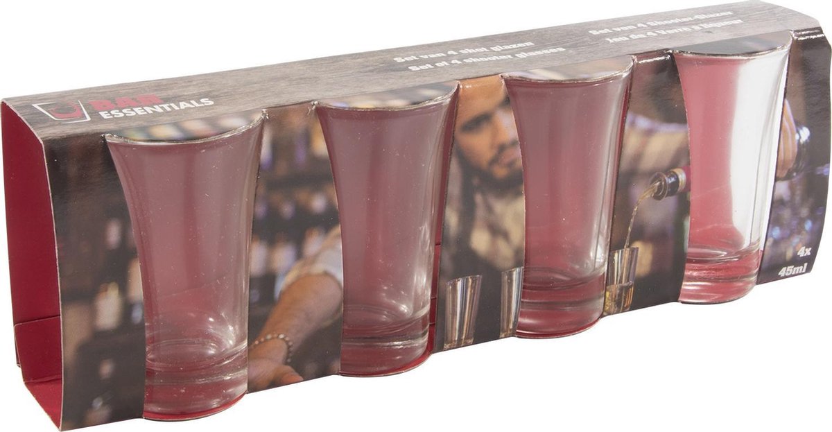 Shotglazen - 4 Stuks - 45 ml - Verjaardagskado
