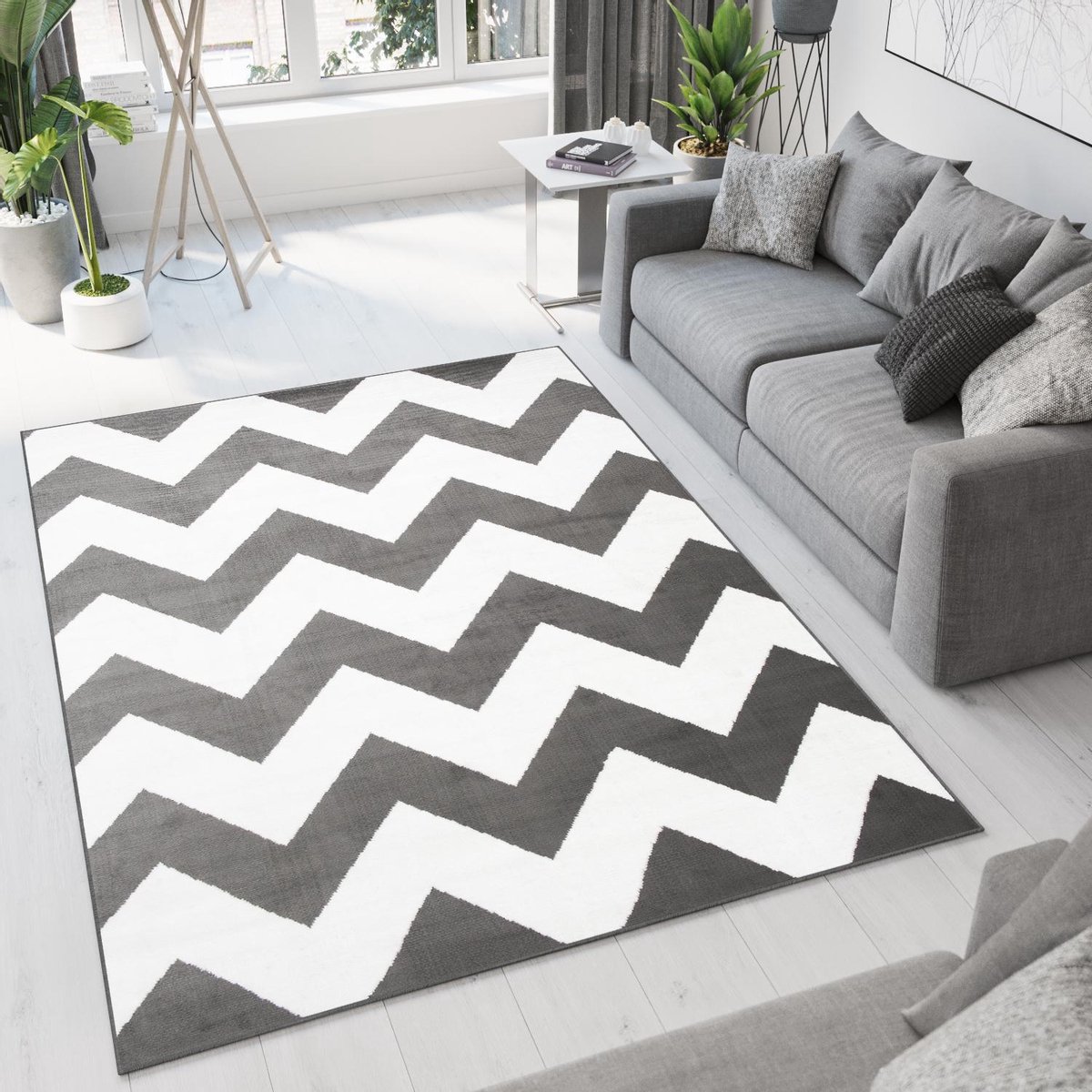 Tapiso Bali PP Vloerkleed Wit Grijs Laagpolig Tapijt Modern Maat- 250x300 Grijs 22