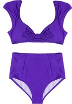Jonge dames bikini high waist Violet - XS