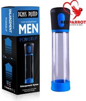 Elektrische penispomp | Vacuümpomp  | Batterij | Blauw | Hoge kwaliteit | Luxe uitvoering | SM | BDSM | Nu met GRATIS tube glijmiddel