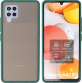 BestCases -  Samsung Galaxy A42 5G Hoesje - Samsung Galaxy A42 5G Hard Case Telefoonhoesje - Samsung Galaxy A42 5G Backcover - Donker Groen