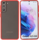 BestCases - Hoesje Geschikt voor Samsung Galaxy S21 Plus - Hard Case Telefoonhoesje - Rood
