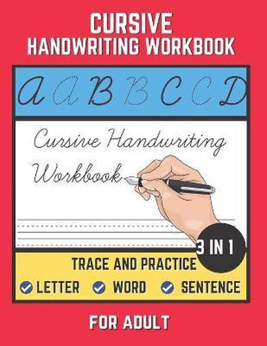 Cursive Handwriting Workbook For Adult - cover