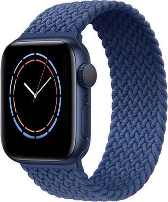 Fain iWatch bandje Gevlochten solobandje Atlantisch blauw 42 44 mm S . bol