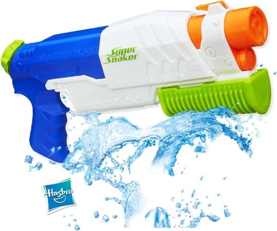NERF - Pistolet A Eau Super Soaker Hydra, Pistolet à eau Bleu/Blanc