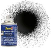 Revell #7 Black - Gloss - Acryl Spray - 100ml Verf spuitbus-