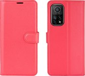 Xiaomi Mi 10T Pro Hoesje - Mobigear - Classic Serie - Kunstlederen Bookcase - Rood - Hoesje Geschikt Voor Xiaomi Mi 10T Pro