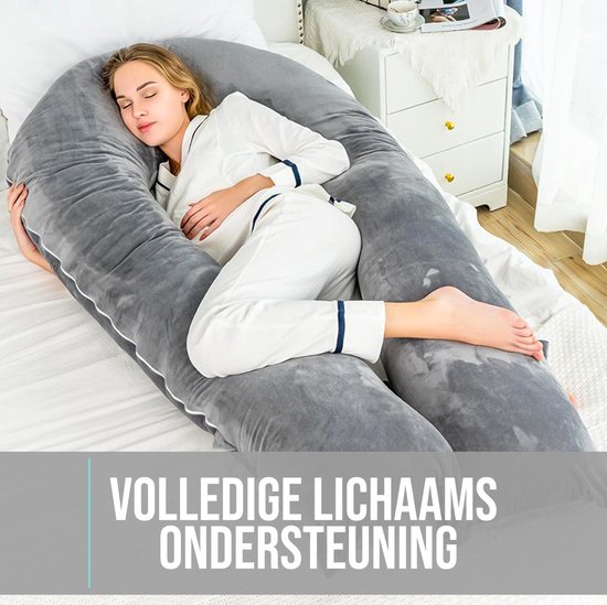 HOBEA-Germany Borstvoedingskussen 190 cm x 76 cm XXL Zwangerschapskussen Zijslaperskussen met hoes van biologisch katoen (Olifantenfamilie