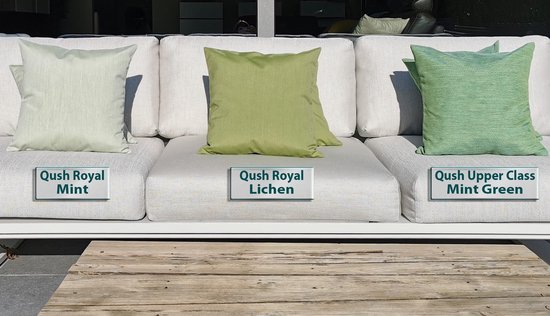 Sierkussens tuin: Qush Royal Sunbrella - Sunbrella Mimosa| Vlekbestendig | Wasmachine | Waterbestendig | Kleurvast | Schimmelwerend l Babyproof | Wasbaar | sierkussens | werpkussens buiten