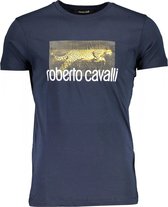 Roberto Cavalli T-shirt Blauw M Heren