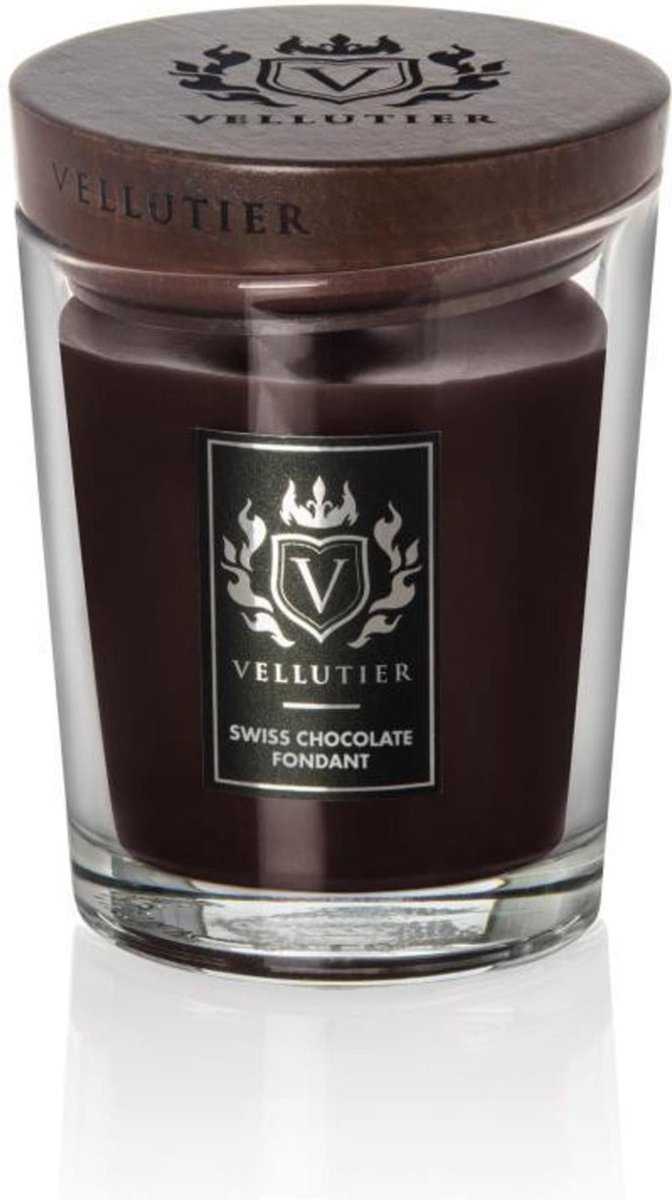 Vellutier Geurkaars Medium Swiss Chocolate Fondant - 12 cm / ø 9 cm