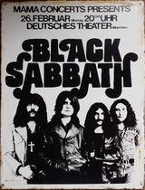 Concertbord Rusty 30 x 40 cm Black Sabbath Deutches Theater