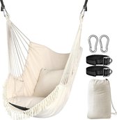 Klump Hangstoel met 2 zitkussens - inclusief sterke riemen en haken - Egg Hangstoel - voor Binnen en Buiten - Standaard Cocoon Chair -