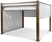 blumfeldt Pantheon Cortina Rust - Paviljoen met dak 3 x 3 m - Partytent - 4 zijstukken - polyester 180 g/m² -  weerbestendig & rostbestendig