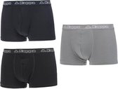 KAPPA Set van 3 Boxers Marineblauw / Lichtgrijs / Antraciet Heren