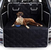 Hondendeken auto - Kofferbak beschermhoes hond - Inclusief opbergzak en gratis E-Book - Hondendeken auto kofferbak - Zwart/wit - Maat: 145