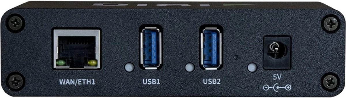 Digi AW02-G300 interface hub USB 3.2 Gen 1 (3.1 Gen 1) Type-A 1000 Mbit/s Zwart
