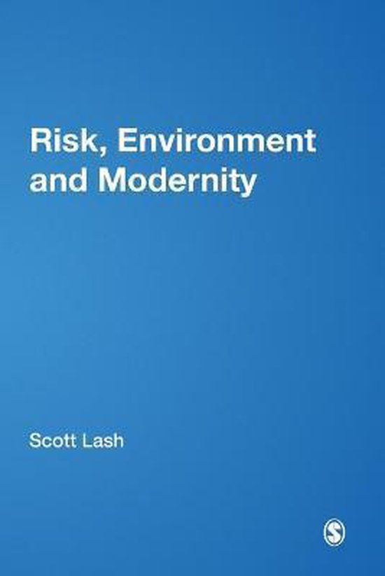 Risk, Environment and Modernity - cover