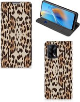 Smartphone Hoesje OPPO A74 4G Book Cover Leopard