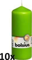 10 stuks Bolsius lime groen stompkaarsen 150/60 (43 uur)