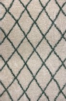 Aledin Carpets Nassau - Hoogpolig - Vloerkleed - 160x230 cm - Groen - Wit - Shaggy - Tapijten woonkamer