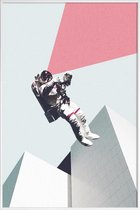 JUNIQE - Poster met kunststof lijst Out of This World -13x18 /Blauw &