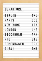 JUNIQE - Poster in houten lijst Berlin Departure -20x30 /Wit & Zwart