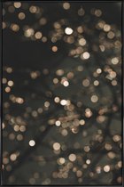 JUNIQE - Poster met kunststof lijst Midnight Glow -40x60 /Bruin &