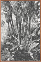 JUNIQE - Poster met kunststof lijst Palms in Water -20x30 /Grijs &