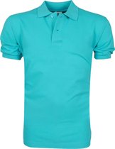 VDHT - Trendy Effen Heren Polo - Ongetailleerd - Turquoise