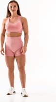 Vital summer sportoutfit / sportkleding set voor dames / fitnessoutfit short + sport bh (pink/roze)