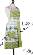 Prikky Keukenschort- Schort met zak en handdoek- Keukenschort voor vrouwen- Schort vrouwen- 78x60cm Keukenschort dames -