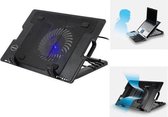 2-in-1 Notebook Cooling Pad Stand - Externe USB LED Laptop Cooler Koel Ventilator Standaard - Universeel