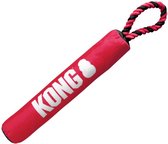 Kong signature stick met touw rood / zwart (30X5X5 CM)