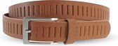 Leren sleufriem - Perfo riem - Echt leer - Unisex - Cognac - Safekeepers